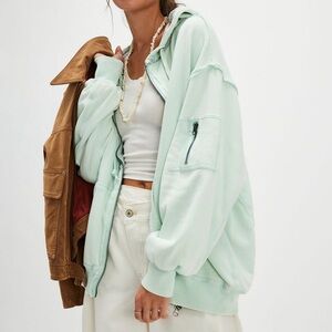 Free People Mint Green Hoodie